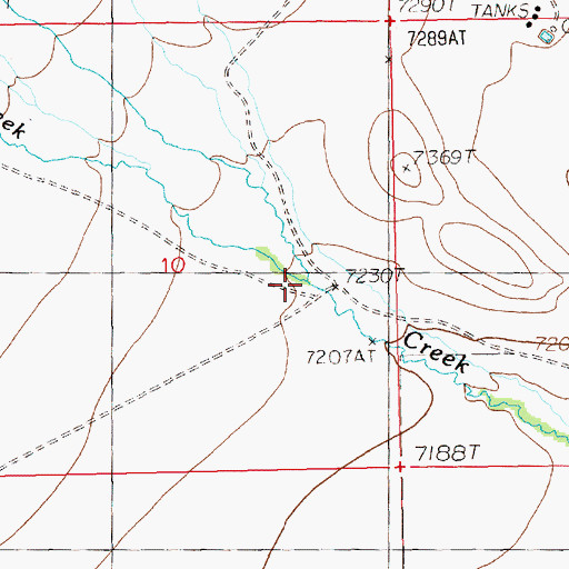 Topographic Map of Little Rose Creek, WY
