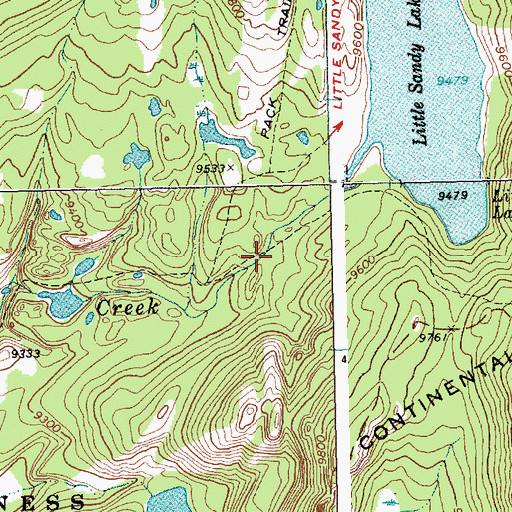 Topographic Map of Little Sandy Trail, WY