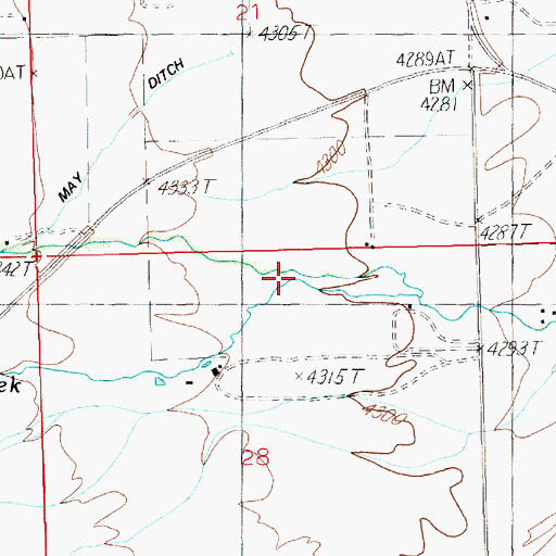Topographic Map of Littlerock Creek, WY