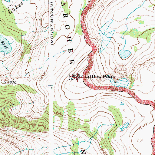 Topographic Map of Littles Peak, WY