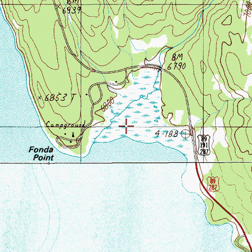 Topographic Map of Lizard Creek, WY