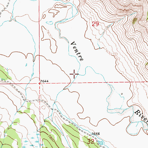 Topographic Map of Lloyd Creek, WY