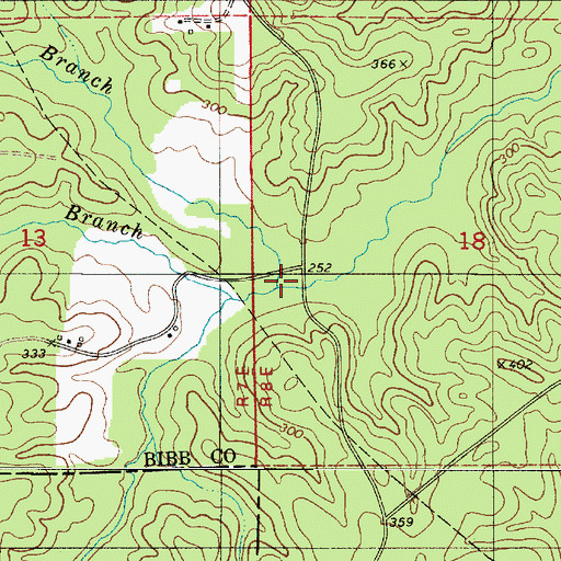 Topographic Map of Miller Branch, AL