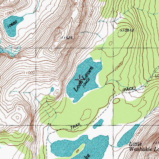 Topographic Map of Loch Leven, WY