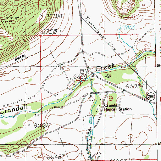 Topographic Map of Lodge Pole Creek, WY