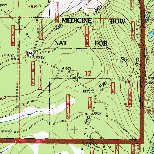 Topographic Map of Logging Camp, WY
