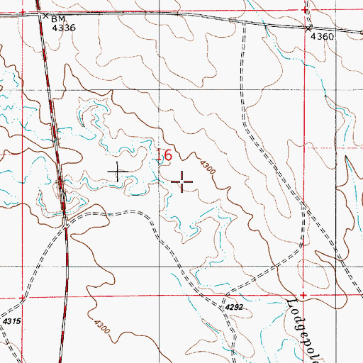 Topographic Map of Lone Tree Creek, WY
