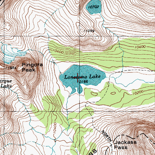 Topographic Map of Lonesome Lake, WY