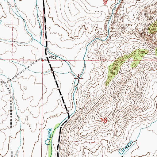 Topographic Map of Long Draw, WY