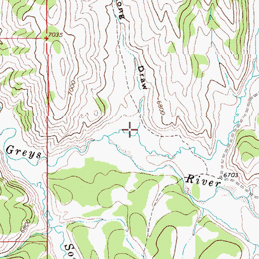Topographic Map of Long Draw, WY