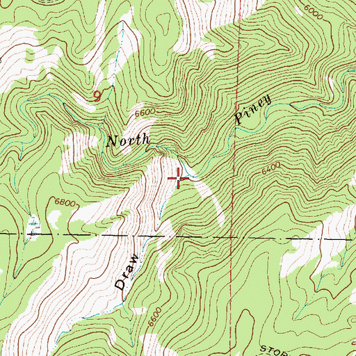 Topographic Map of Long Draw, WY