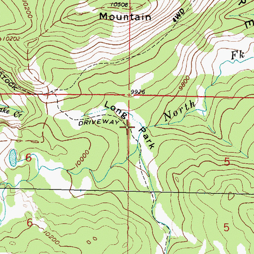 Topographic Map of Long Park, WY