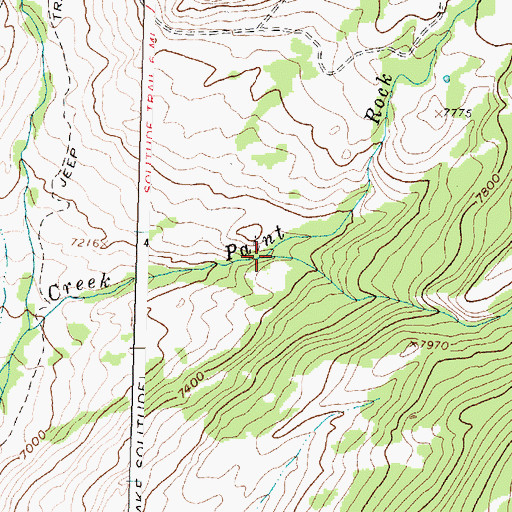 Topographic Map of Long Park Creek, WY