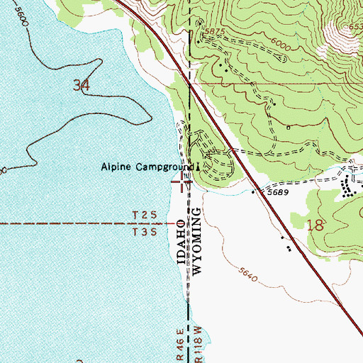 Topographic Map of Long Spring Canyon, WY