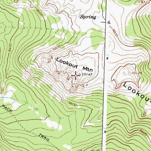 Topographic Map of Lookout Mountain, WY