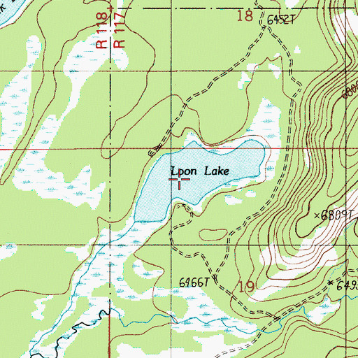 Topographic Map of Loon Lake, WY