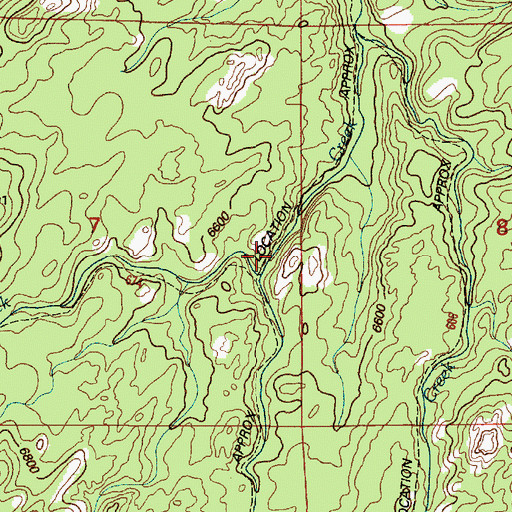 Topographic Map of Lost Creek, WY