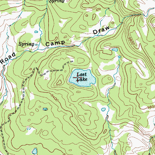 Topographic Map of Lost Lake, WY