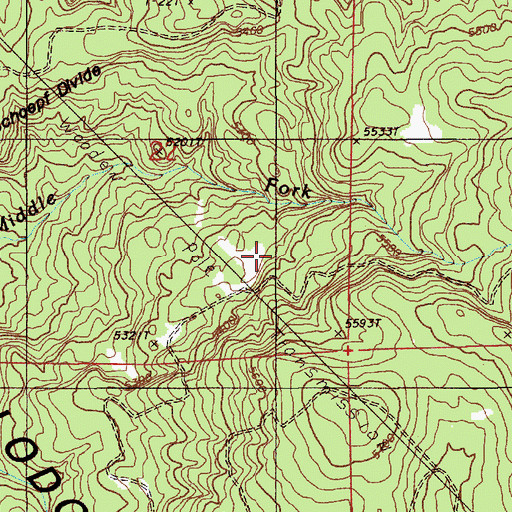 Topographic Map of Lost Lake, WY