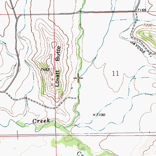 Topographic Map of Lovatt Creek, WY