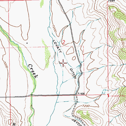 Topographic Map of Lovatt Ditch, WY