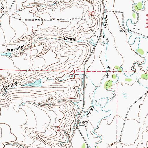 Topographic Map of Lowe Draw, WY