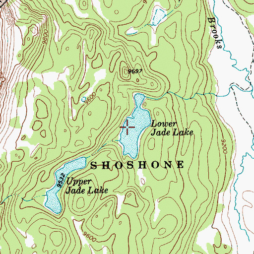 Topographic Map of Lower Jade Lake, WY