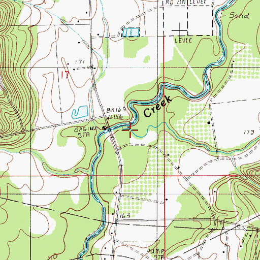 Topographic Map of Mitchell Creek, AL