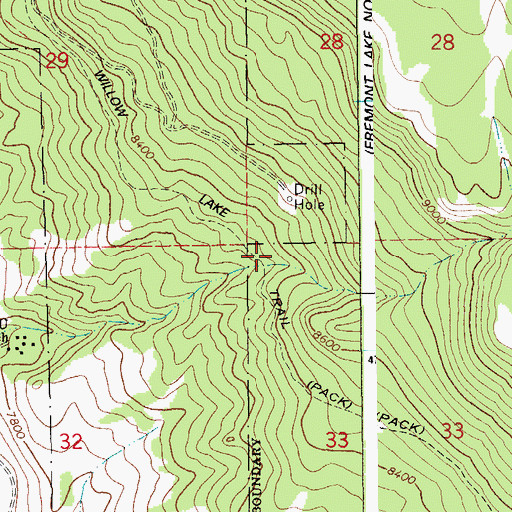 Topographic Map of Lowline Trail, WY