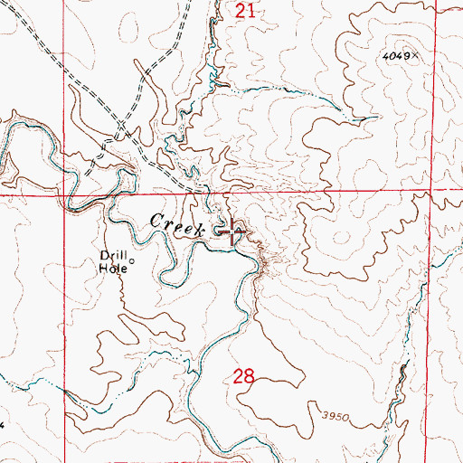 Topographic Map of Luce Draw, WY