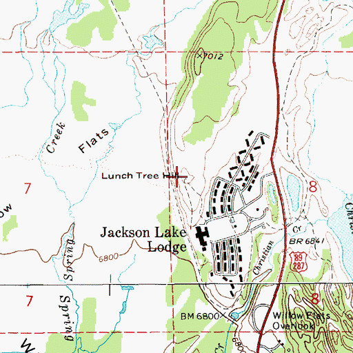 Topographic Map of Lunch Tree Hill, WY