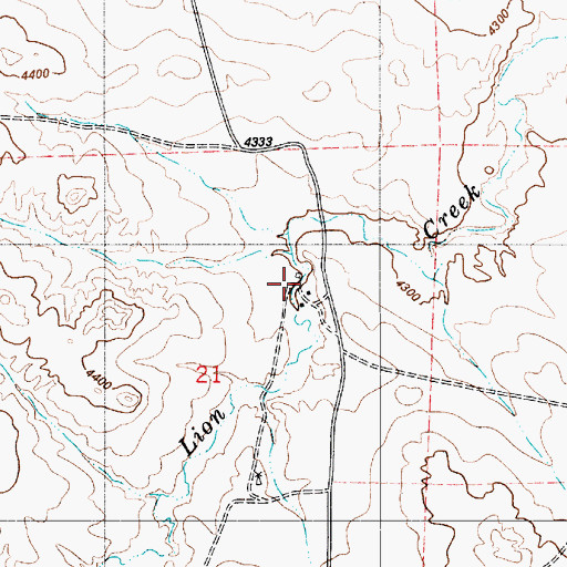 Topographic Map of Lynch Ranch, WY