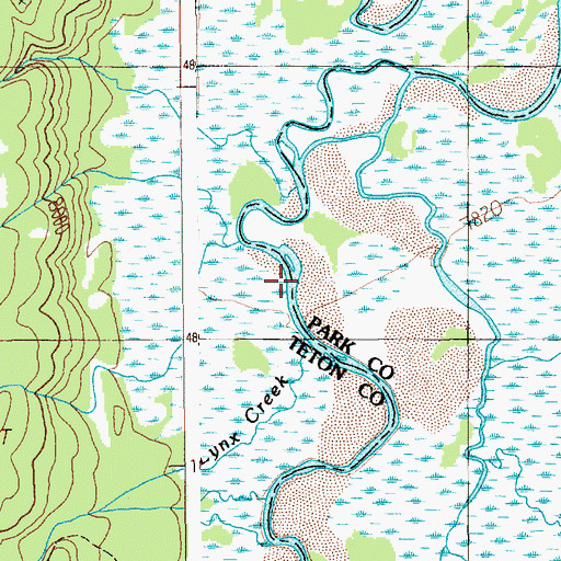 Topographic Map of Lynx Creek, WY