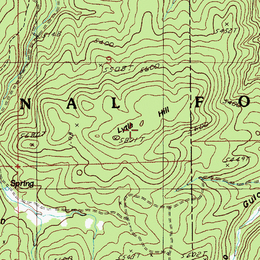 Topographic Map of Lytle Hill, WY