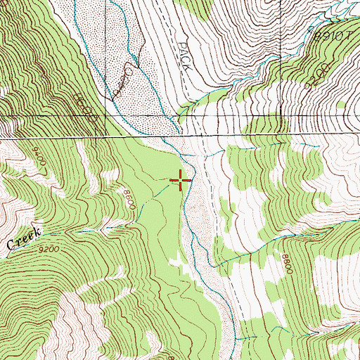 Topographic Map of Mabel Creek, WY