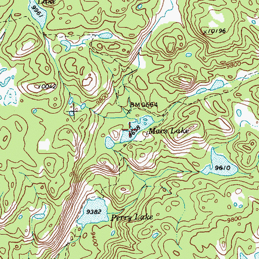 Topographic Map of Macs Lake, WY