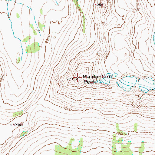 Topographic Map of Maidenform Peak, WY