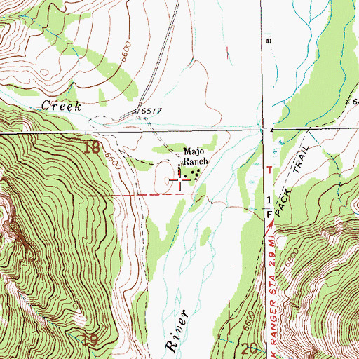 Topographic Map of Majo Ranch, WY