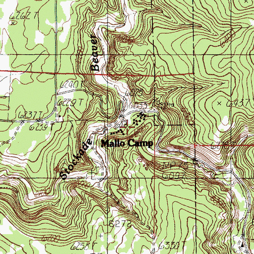 Topographic Map of Mallo Camp, WY