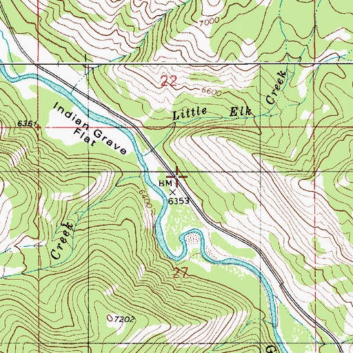 Topographic Map of Man Creek, WY