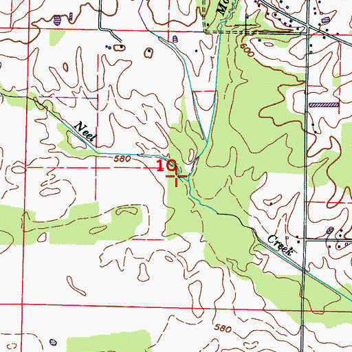 Topographic Map of Molly Branch, AL