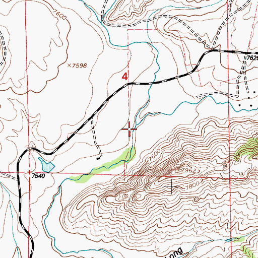 Topographic Map of Manse Creek, WY