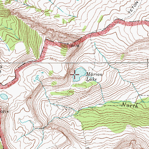 Topographic Map of Marion Lake, WY