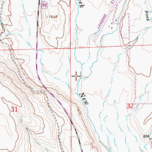 Topographic Map of Marsh Creek, WY