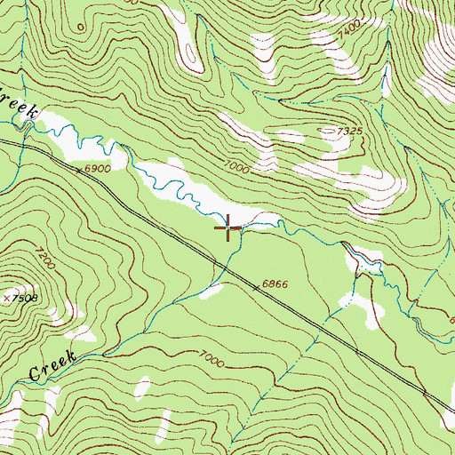 Topographic Map of Marshall Creek, WY