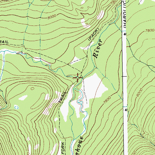 Topographic Map of Marston Creek, WY