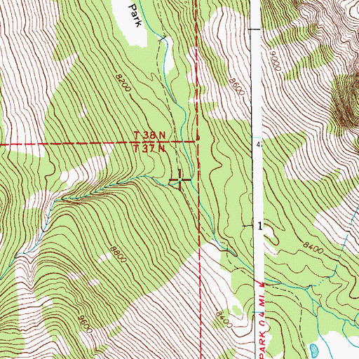 Topographic Map of Marten Creek, WY