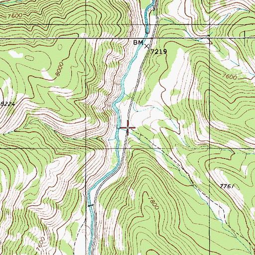 Topographic Map of Marten Creek, WY