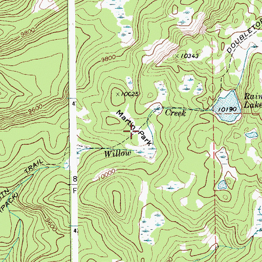 Topographic Map of Martin Park, WY