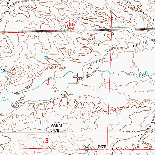 Topographic Map of Matilda Creek, WY